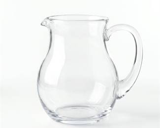 Clear Glass Baluster Pitcher with Applied Handle