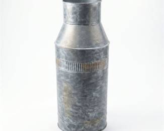 Galvanized Metal Floor Vase in Milk Can Form