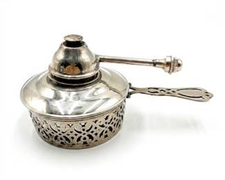 Sterling Silver Spirit Burner with Pierced Stand