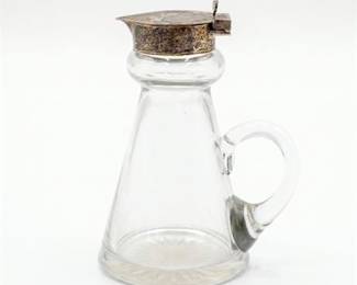 Hallmarked Silver-Collared Glass Whisky Tot