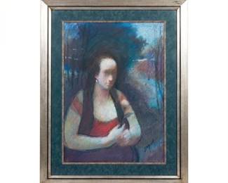 Stephen Bagnell Pastel Portrait of a Woman