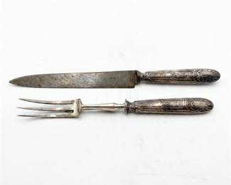 French Silver-Handled Carving Set with Paris Mark