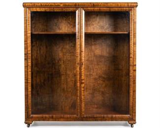 A.J. Johnson & Sons Tiger Maple Glazed Bookcase