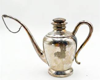 Mexican Silver Oil Cruet with Eagle Hallmark