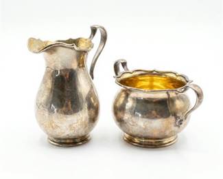 International Sterling Creamer and Open Sugar Bowl