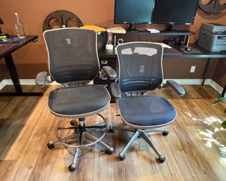 Two office chairs (sit down/stand up) 