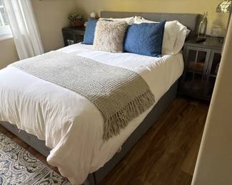 Queen size bed with storage drawers underneath.  Mattress negotiable 