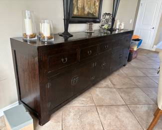9 foot Asian buffet with loads of storage 