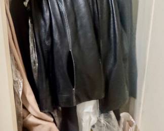 Leather and suede jackets abound