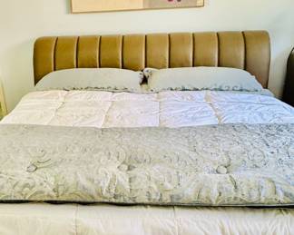 Gorgeous leather bed frame king size 