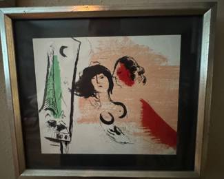 The Green Eiffell Tower Marc Chagall