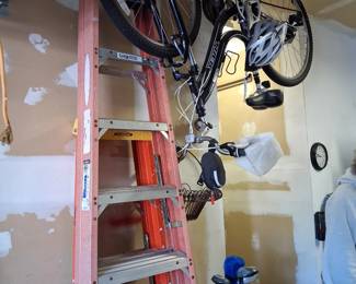 Ladder and bike