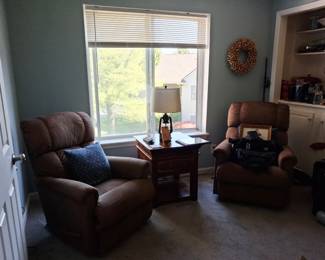 Recliners with end table and lamp