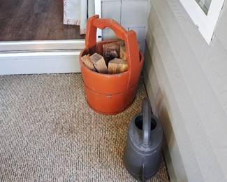 orange wood bucket