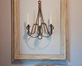 framed candelabra wall art