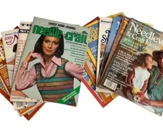 Vintage Needlework Craft Magazines Lot of 12 McCalls Sweater Crochet Sewing Pattern DIY