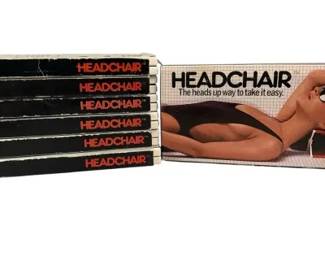 Lot of 7 Vintage HeadChair Portable Folding Headrests with Original Boxes