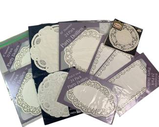 Lot of 10 Vintage Paper Doily Packs Lace Party Cake Decorating Supplies