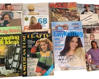 Lot of 18 Vintage Knitting, Crochet Craft Magazines Pattern Books