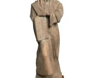 Austin Prod. Moses Statue Sculpture Vintage Biblical Figure on Wood Base