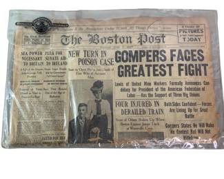 Rare 1921 Boston Post Newspaper Collection with Certificate of Authenticity