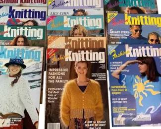 Lot of 11 Vintage Fashion Knitting Magazines Pattern Collection