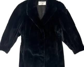 Vintage Black Real Fur Jacket Nathan Levin Furs Atlantic City