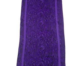 Vintage Christian Dior Purple Silk Scarf Authentic Designer Made in Italy