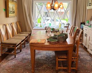 Century Dining Table and Set of 8 Chairs