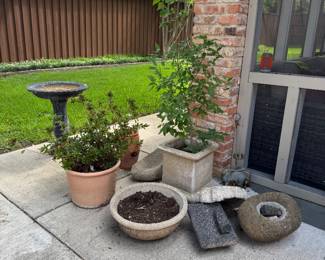 Anthropology Rocks, Fountain, Stone Planters