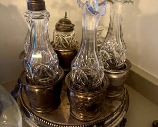 Large Silver Cruet Set