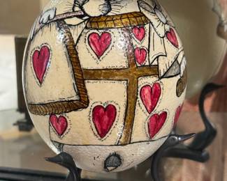 Handpainted Ostrich Egg