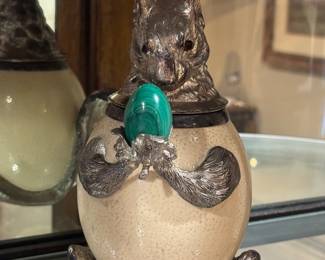 Anthony Redmile Ostrich Egg with Malachite Egg