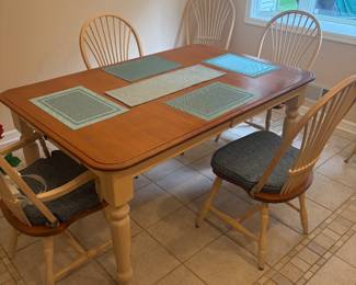 Farmhouse kitchen table and six chairs