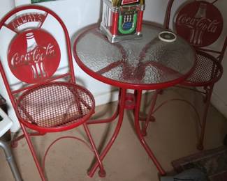 Wrought iron coke table