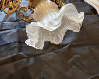 Original glass of vintage chandelier