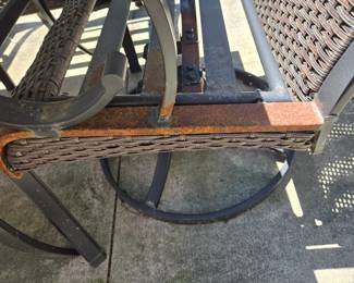 Rust on patio chairs