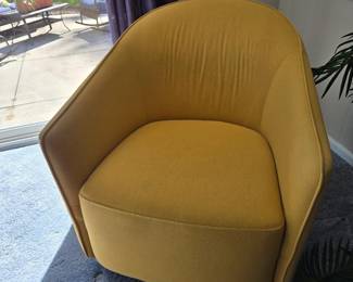 Gold swivel glider barrel chair, there are two of these