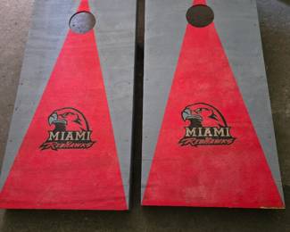 Miami of Ohio cornhole boards