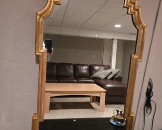 Gold unique shape mirror