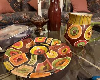 Plate, jug