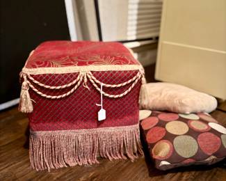 Ottoman and pillows