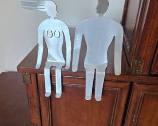Fred Garbotz Metal Sculptures Pair