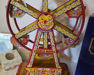 Vintage Tin Ferris Wheel Toy