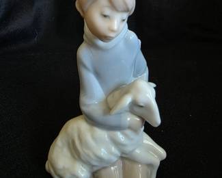 Lladro Sheperd Boy with Lamb