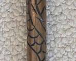 Vintage Dragon Brass & Carved Wood Cane Walking Stick Hidden Pool Cue 