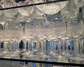 Various Waterford Sets: Lismore Tumblers; Colleen Hock Wines, Water Goblets, Balloon Wines, etc. 