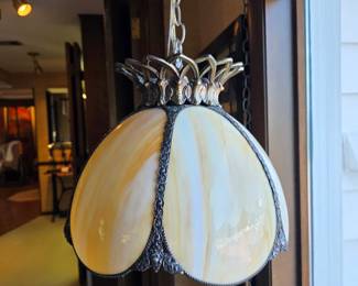 Bent Slag Glass Seag Lamp