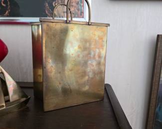 Mid Century Brass Shopping Bag Sculpture 1960s