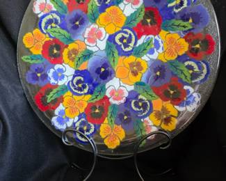 Peggy Carr Pansy Platter